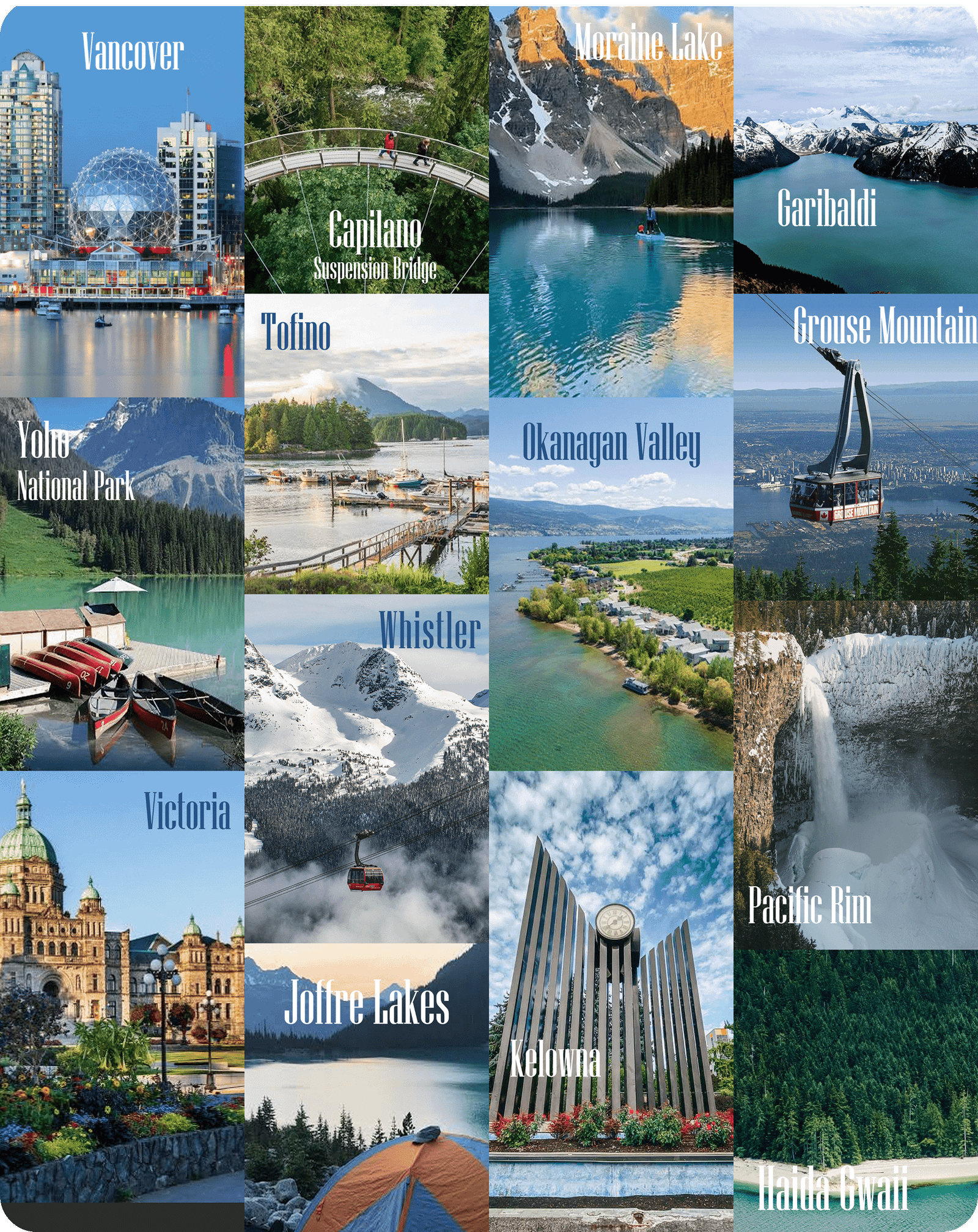 Pacific Tours destinations